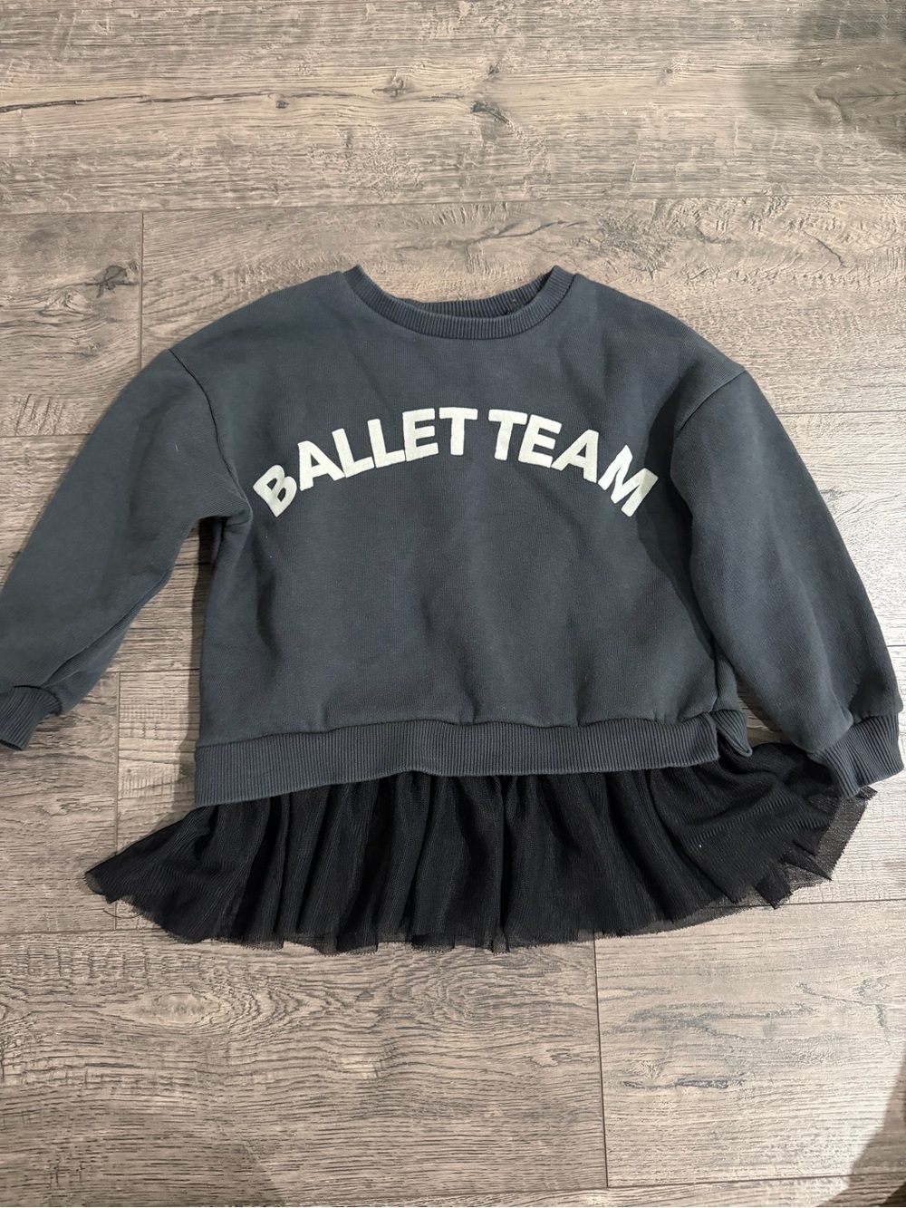 Zara Black Sweatshirt with White Graphic